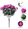Artificial Outdoor Flowers – 3 Large Bundles of Faux Silk Fuchsia Camellia Plants, UV-Resistant, Realistic for Planters, Porch, Patio, Balcony, Garden & Home Decor